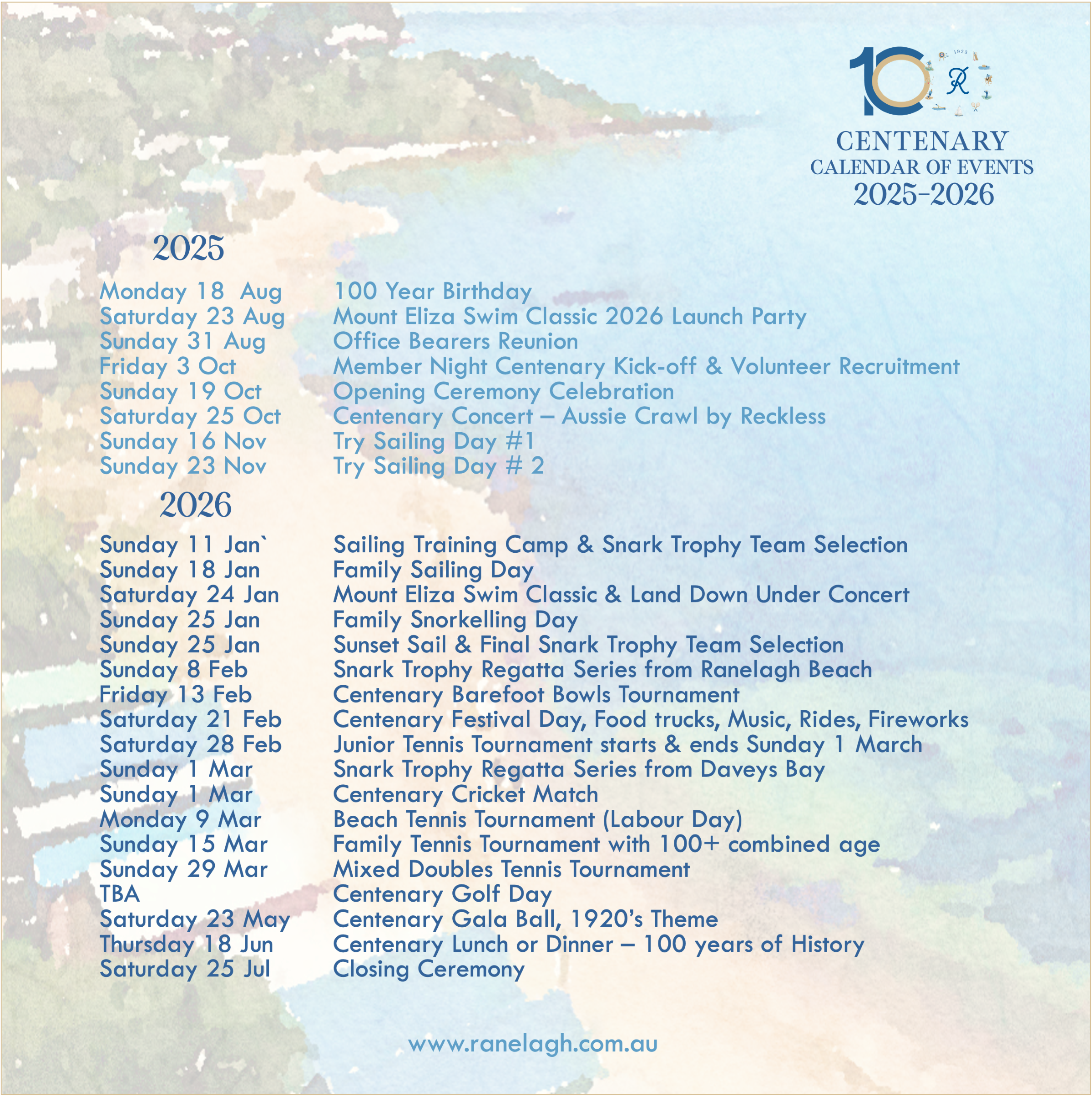 CALENDAR OF EVENTS 25-26 shrunk